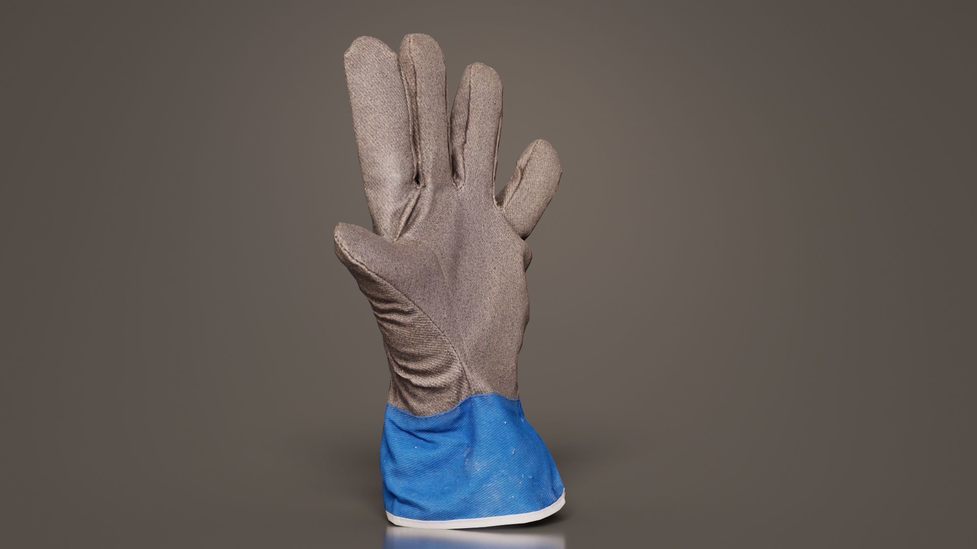 Gloved Hand 019 Low-poly 3D model_8