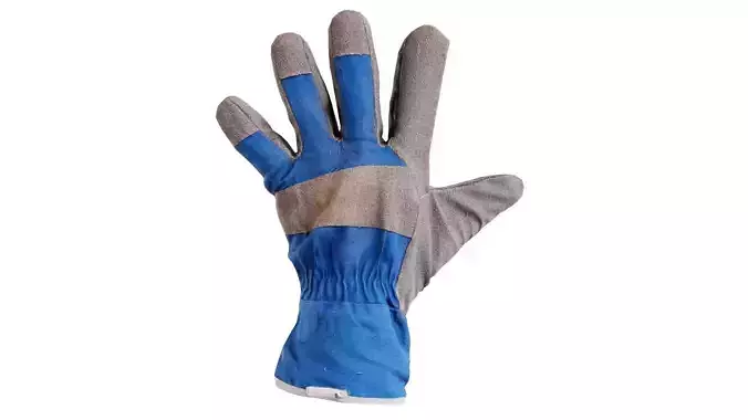 Gloved Hand 019 Low-poly 3D model