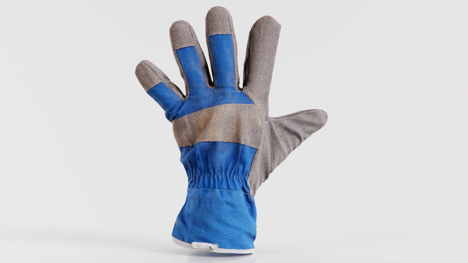 Gloved Hand 019 Low-poly 3D model_2