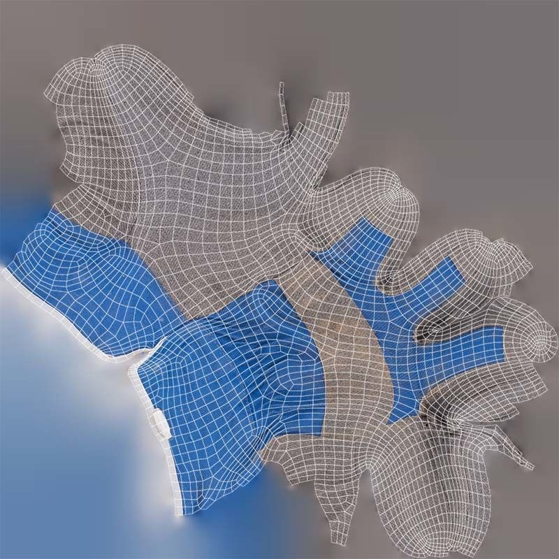 Gloved Hand 019 Low-poly 3D model_14