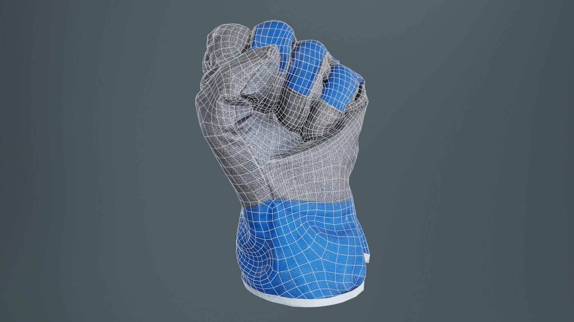 Gloved Hand 020 Low-poly 3D model_9