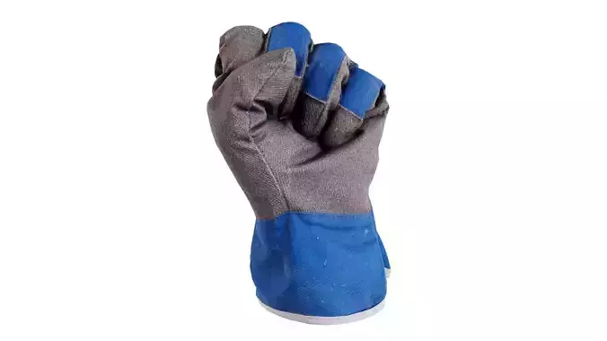 Gloved Hand 020 Low-poly 3D model