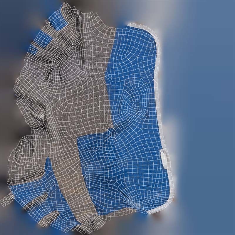 Gloved Hand 020 Low-poly 3D model_14