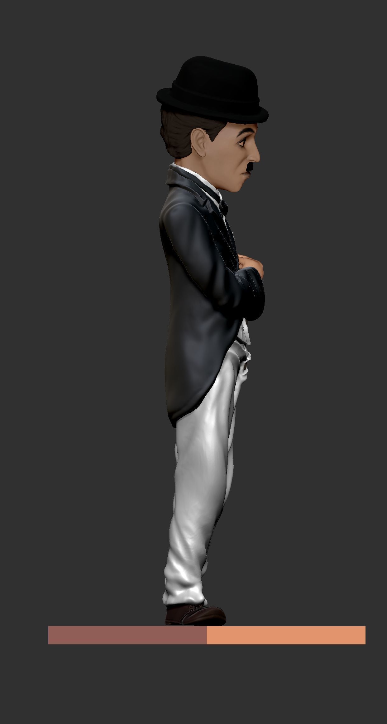 Charlie Chaplin statue 3D print model_8