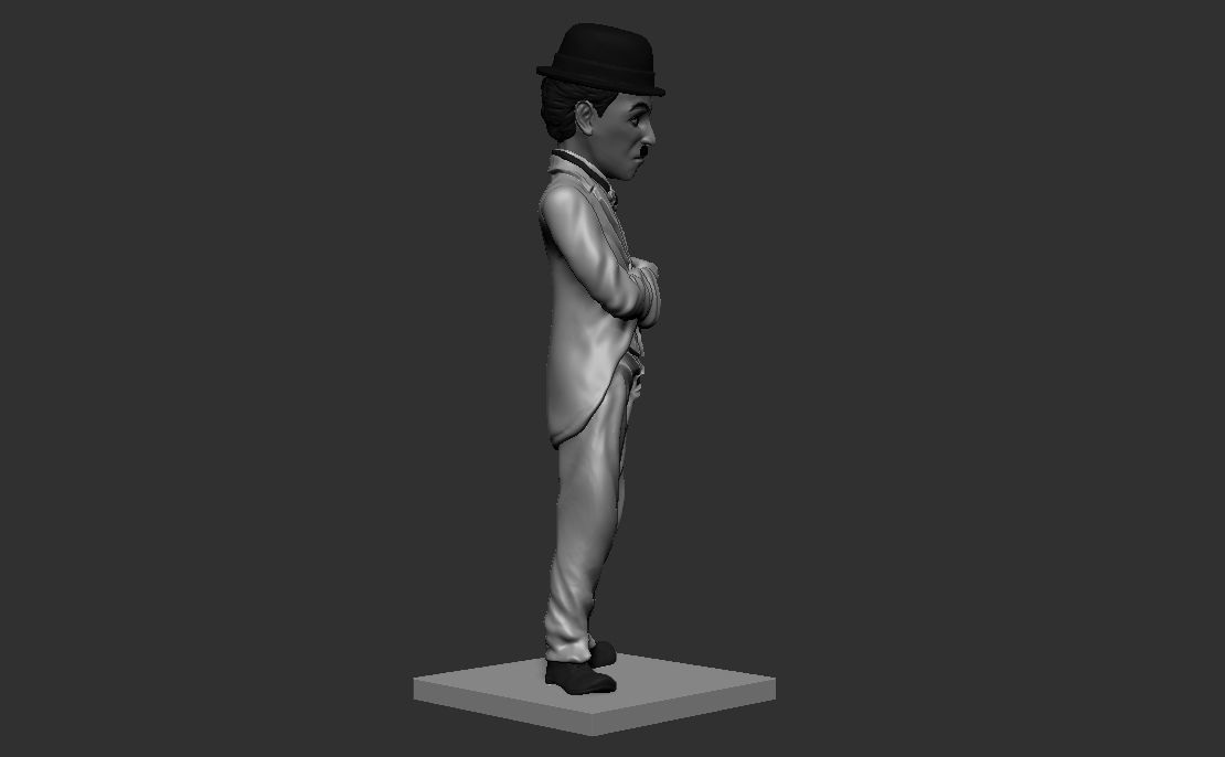 Charlie Chaplin statue 3D print model_15