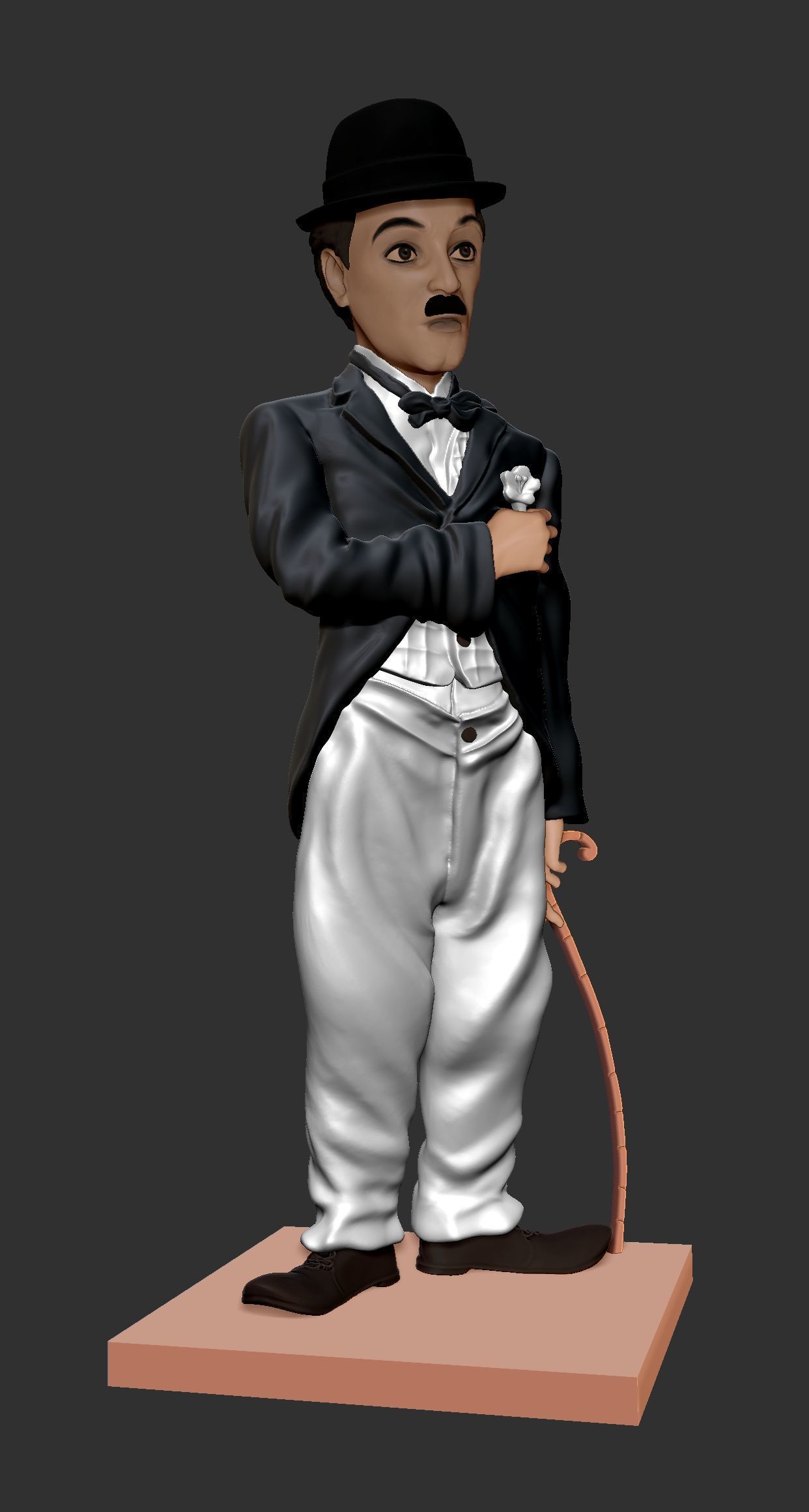Charlie Chaplin statue 3D print model_9