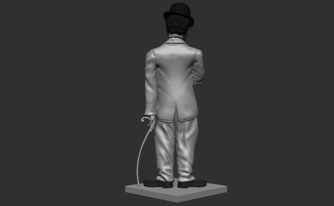 Charlie Chaplin statue 3D print model_16