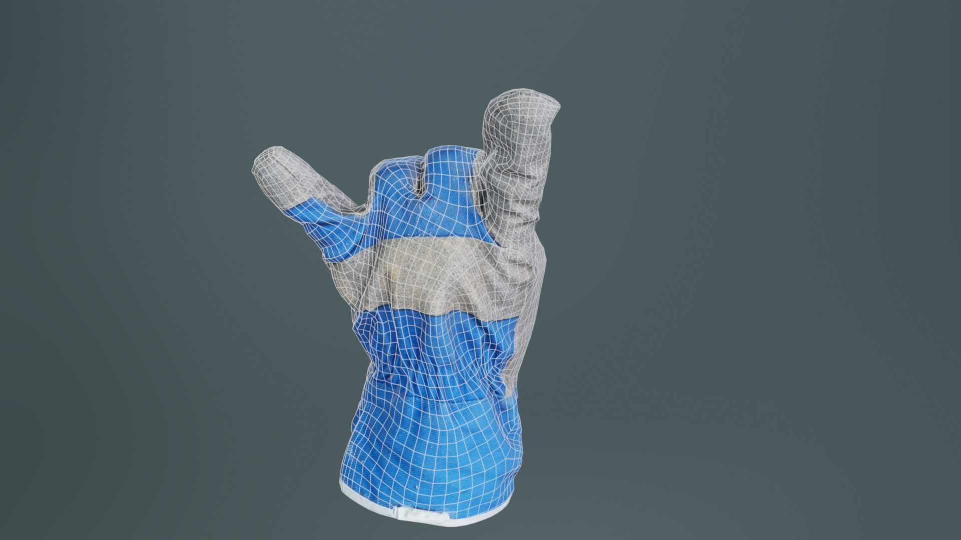 Gloved Hand 021 Low-poly 3D model_10