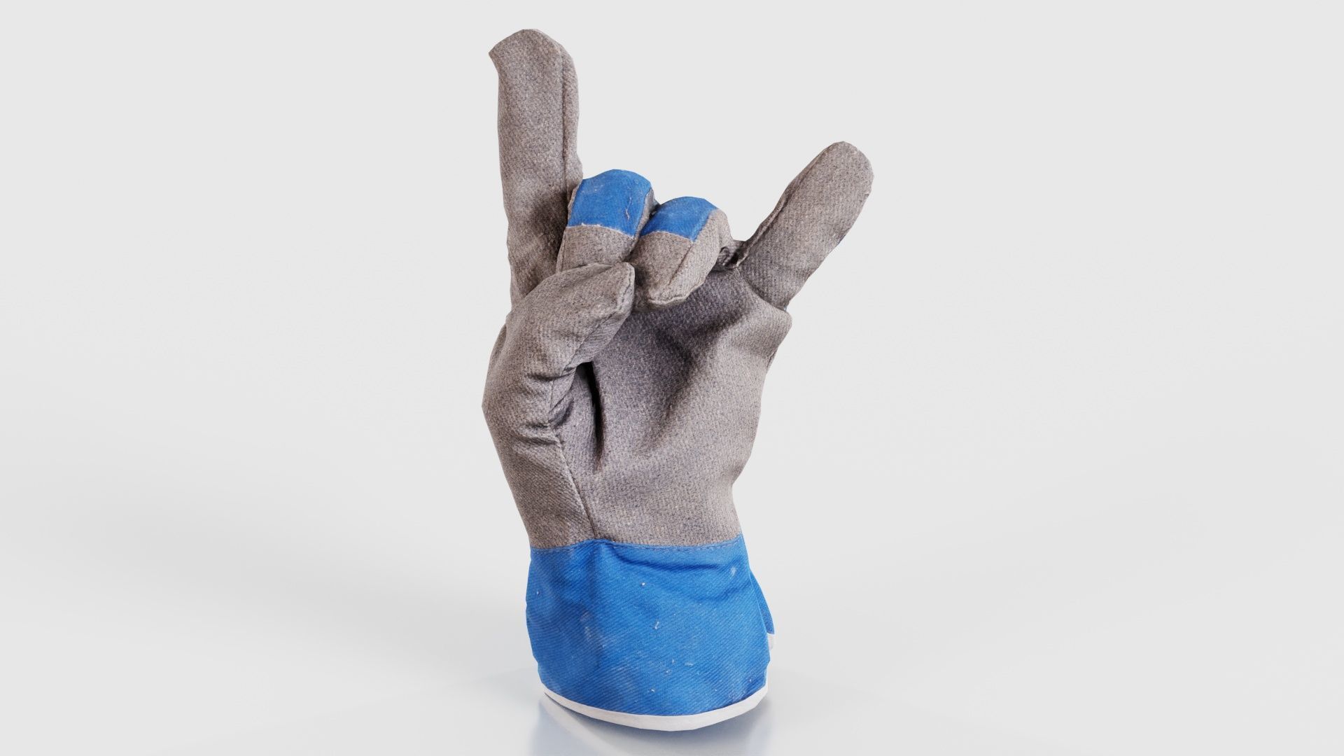 Gloved Hand 021 Low-poly 3D model_15