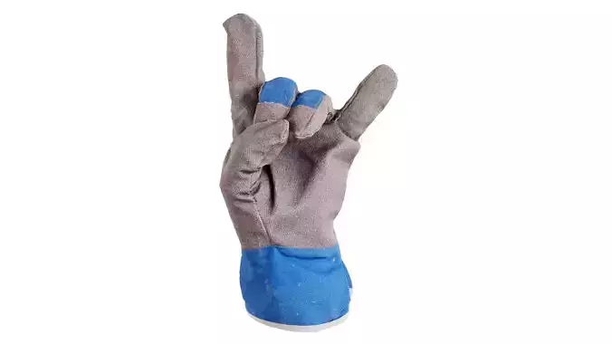 Gloved Hand 021 Low-poly 3D model