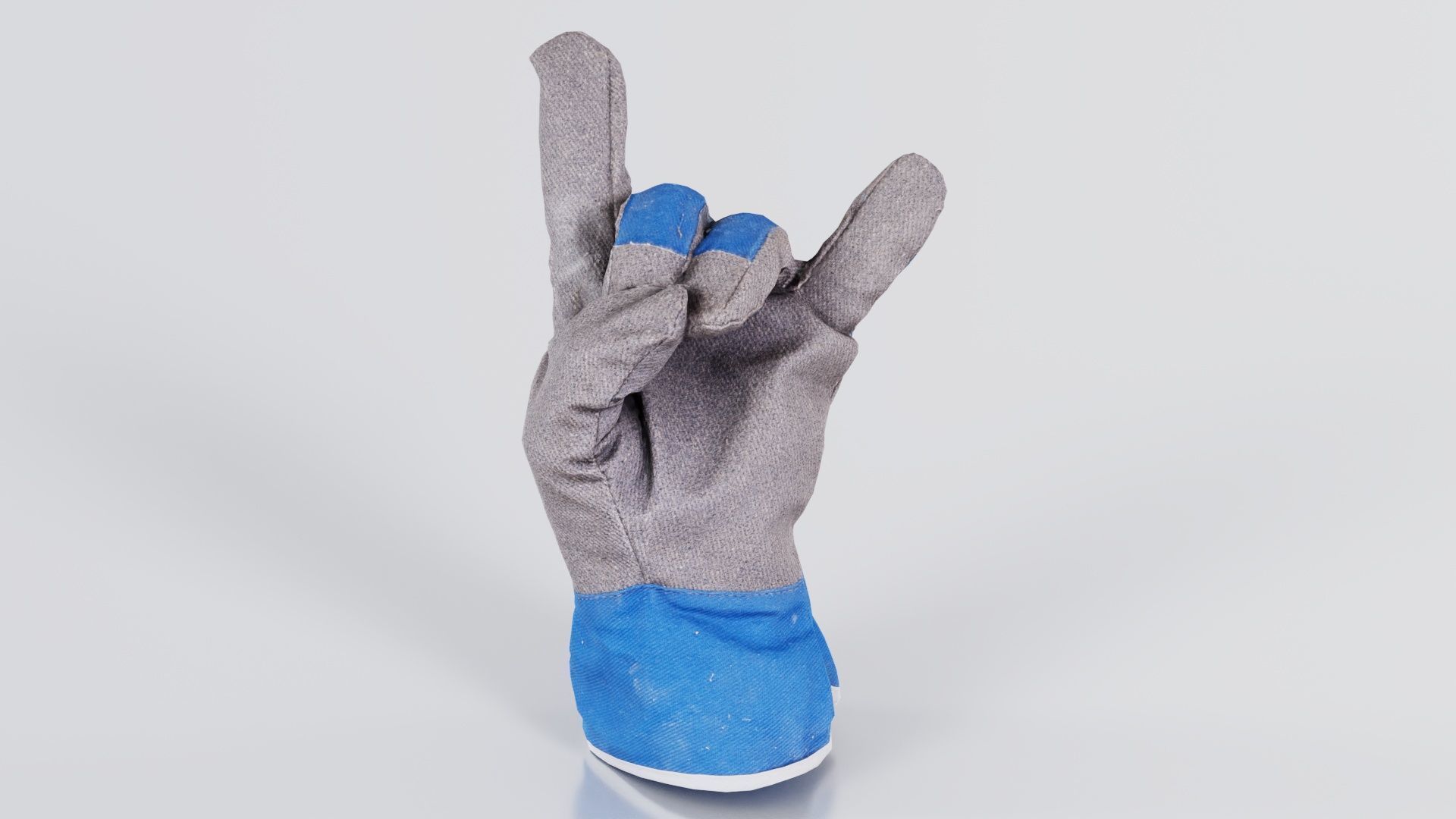 Gloved Hand 021 Low-poly 3D model_2