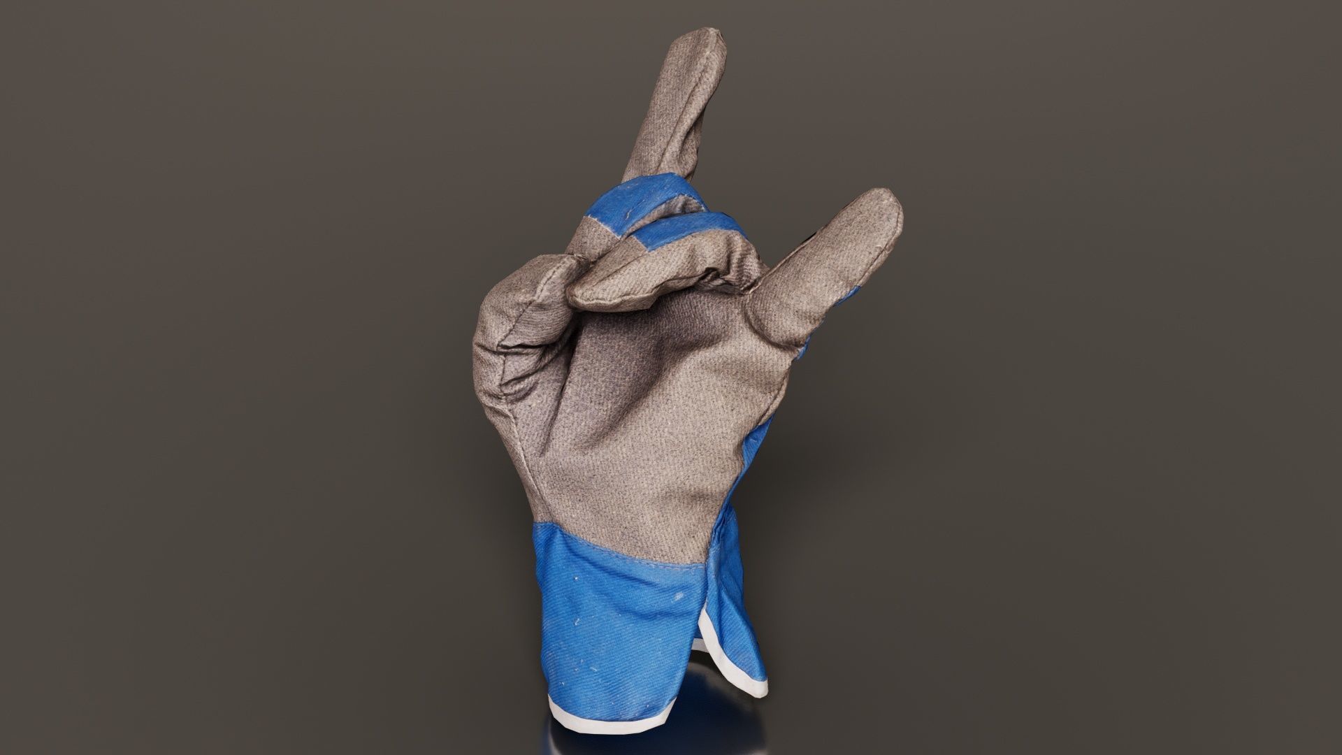 Gloved Hand 021 Low-poly 3D model_8