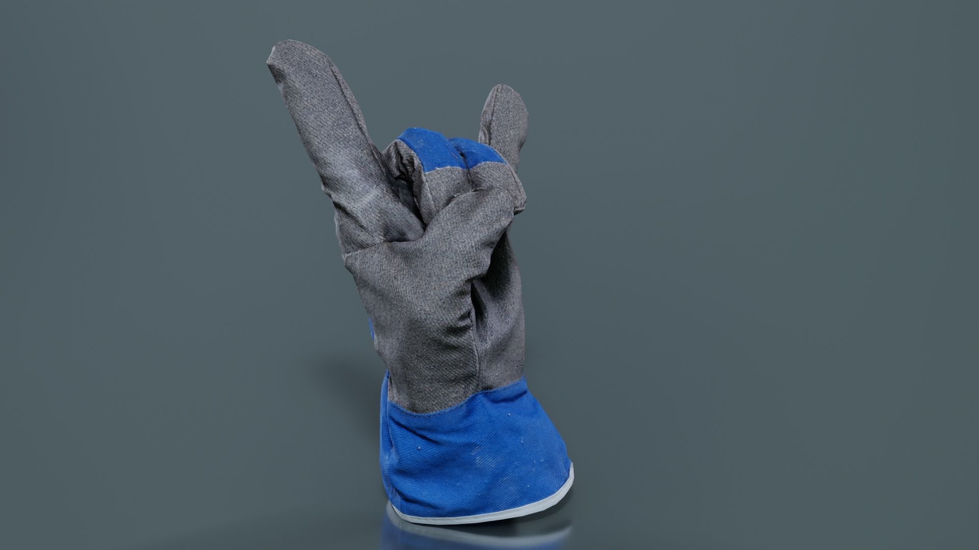 Gloved Hand 021 Low-poly 3D model_1