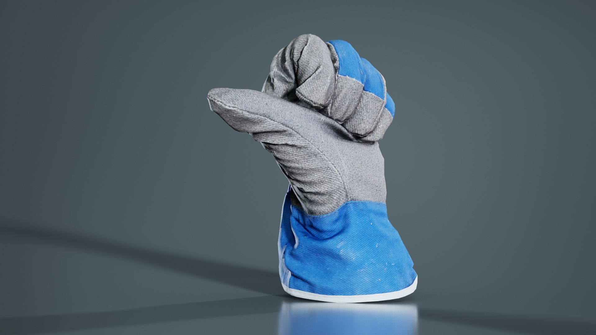 Gloved Hand 022 Low-poly 3D model_6