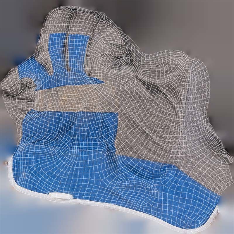 Gloved Hand 022 Low-poly 3D model_14