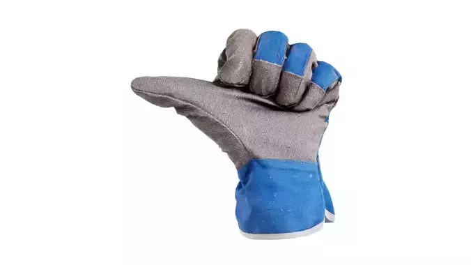 Gloved Hand 022 Low-poly 3D model