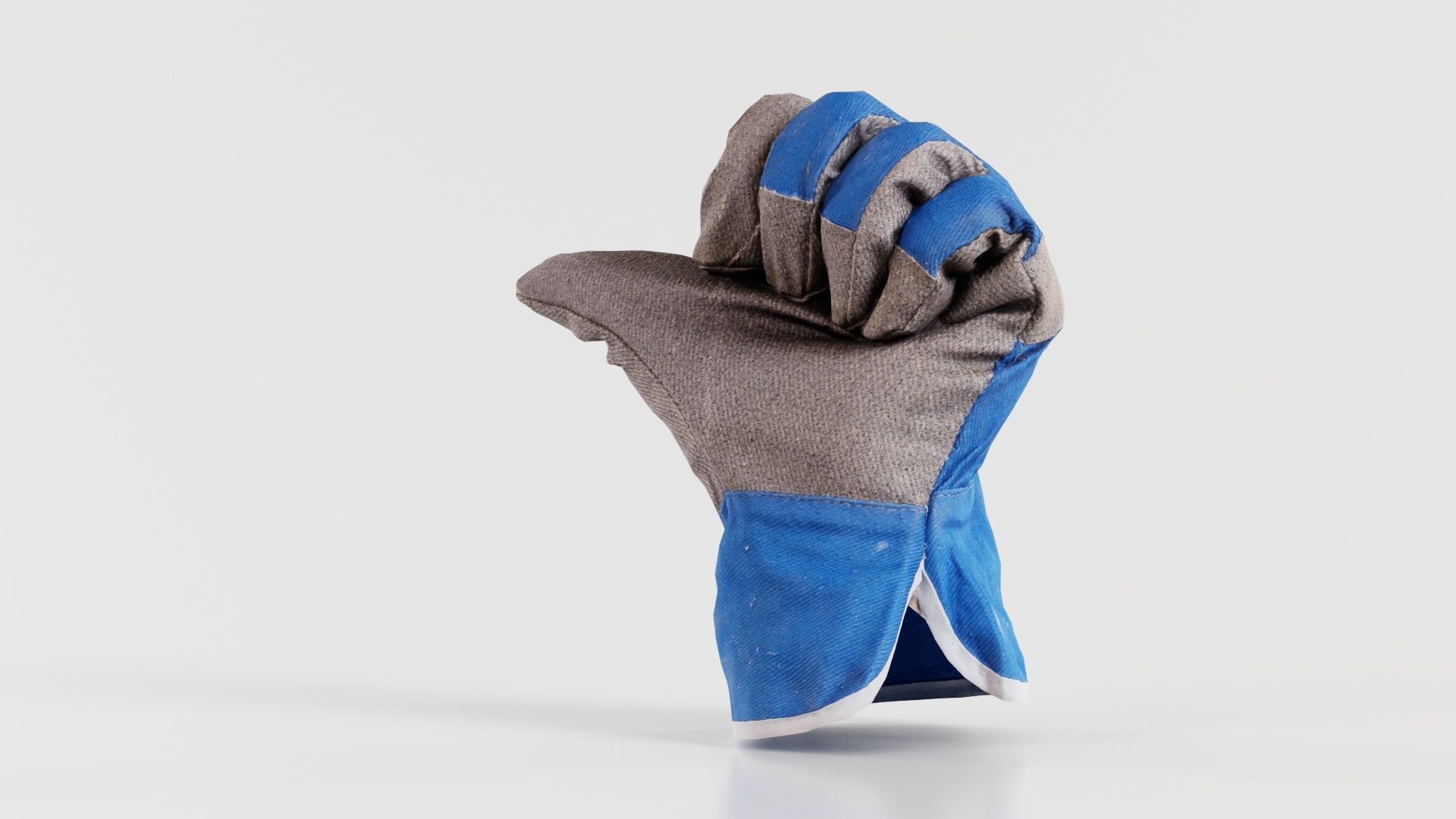 Gloved Hand 022 Low-poly 3D model_2