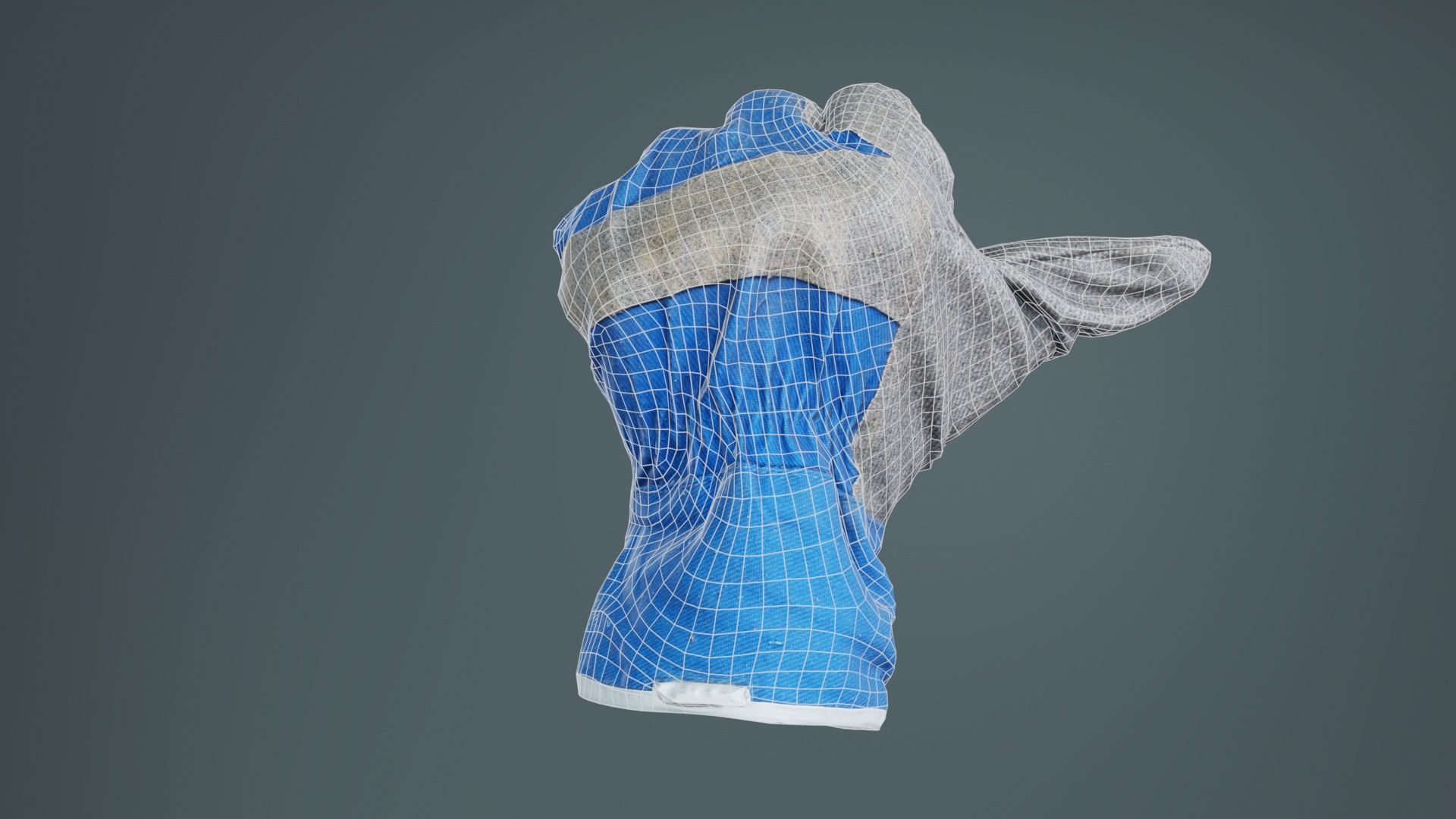 Gloved Hand 022 Low-poly 3D model_10