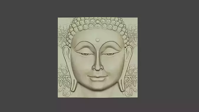 Buddha Head Bas relief