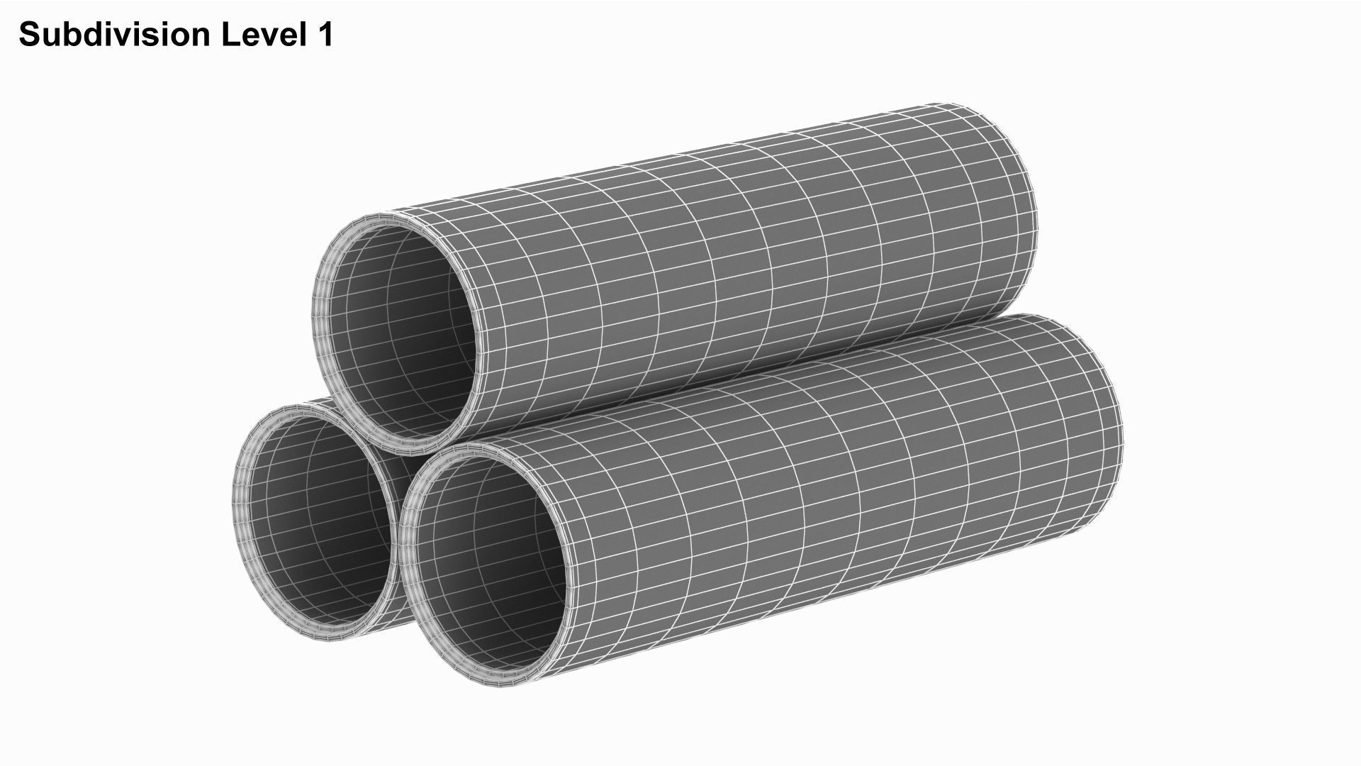 Concrete Pipes 3D model_7