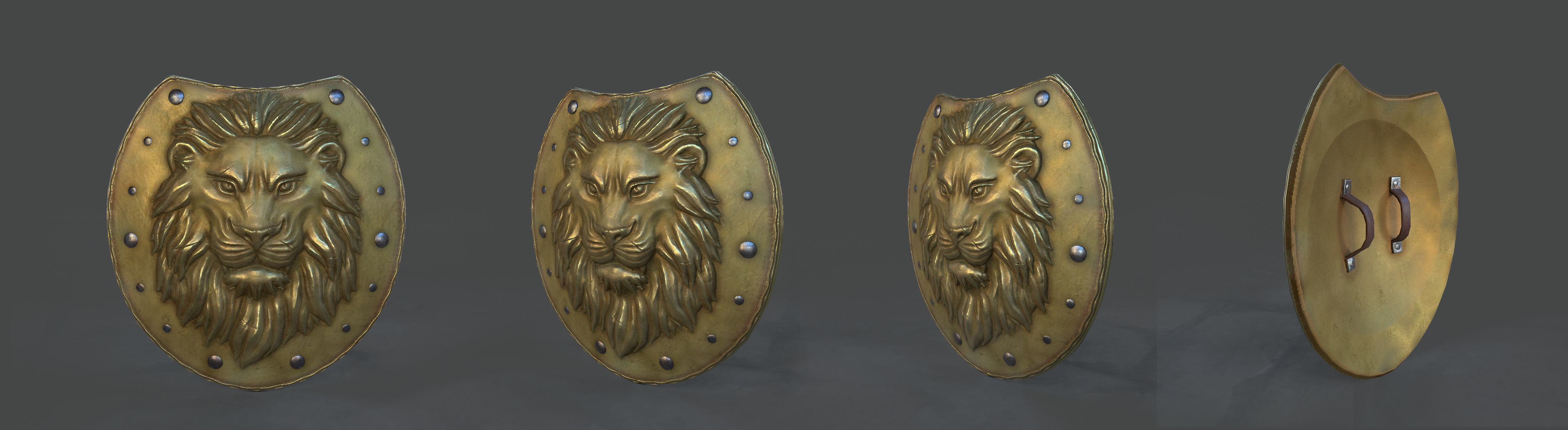 Lion Head Shield  3D model_1