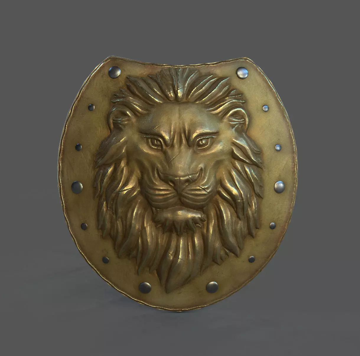 Lion Head Shield  3D model_0