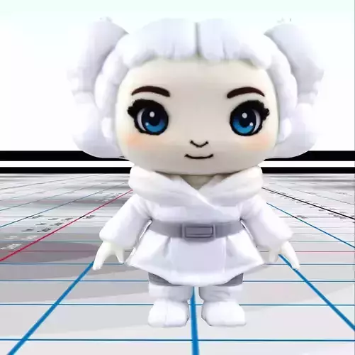 plushie Leia Organa 3D model