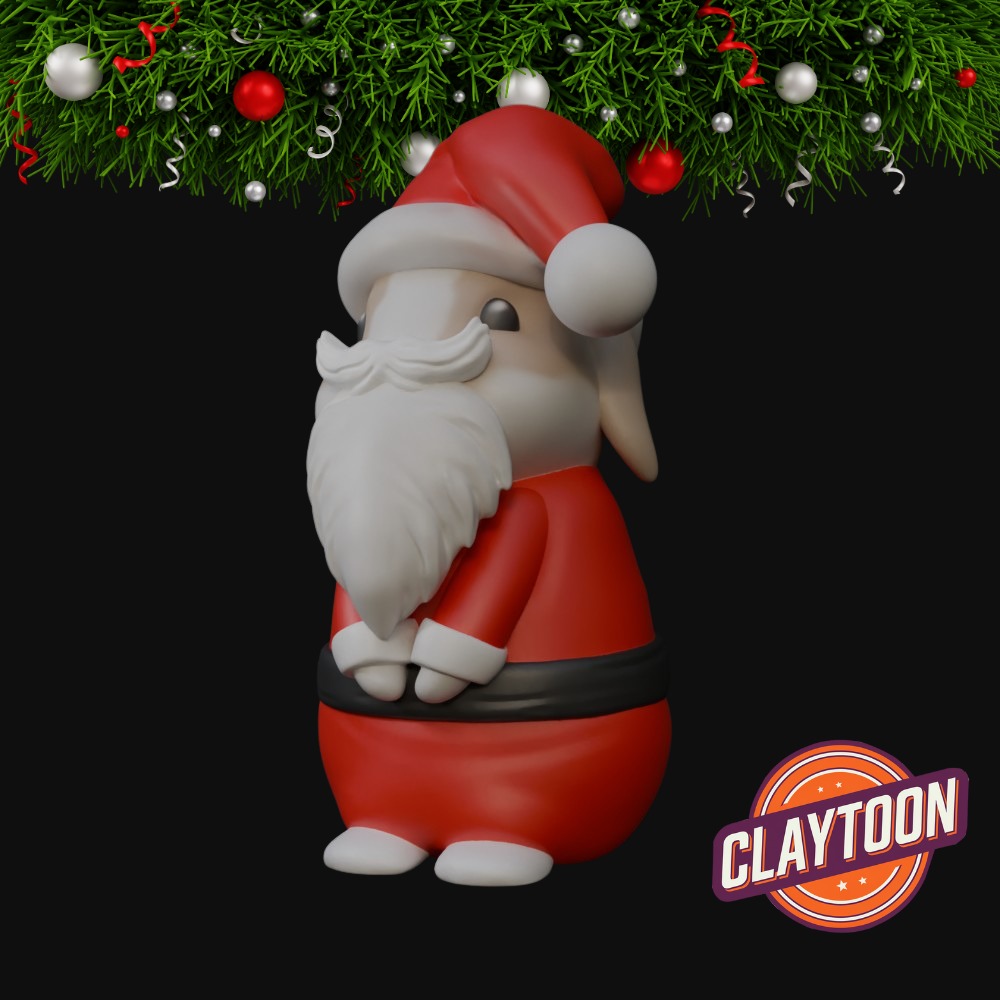 Christmas Santa Bunny 3D print model_2