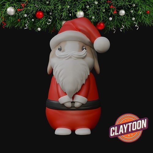 Christmas Santa Bunny 3D print model