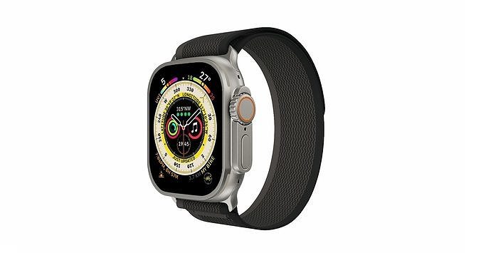 Apple Watch Ultra Black And Grey Trail Loop 3ds Max 3D model