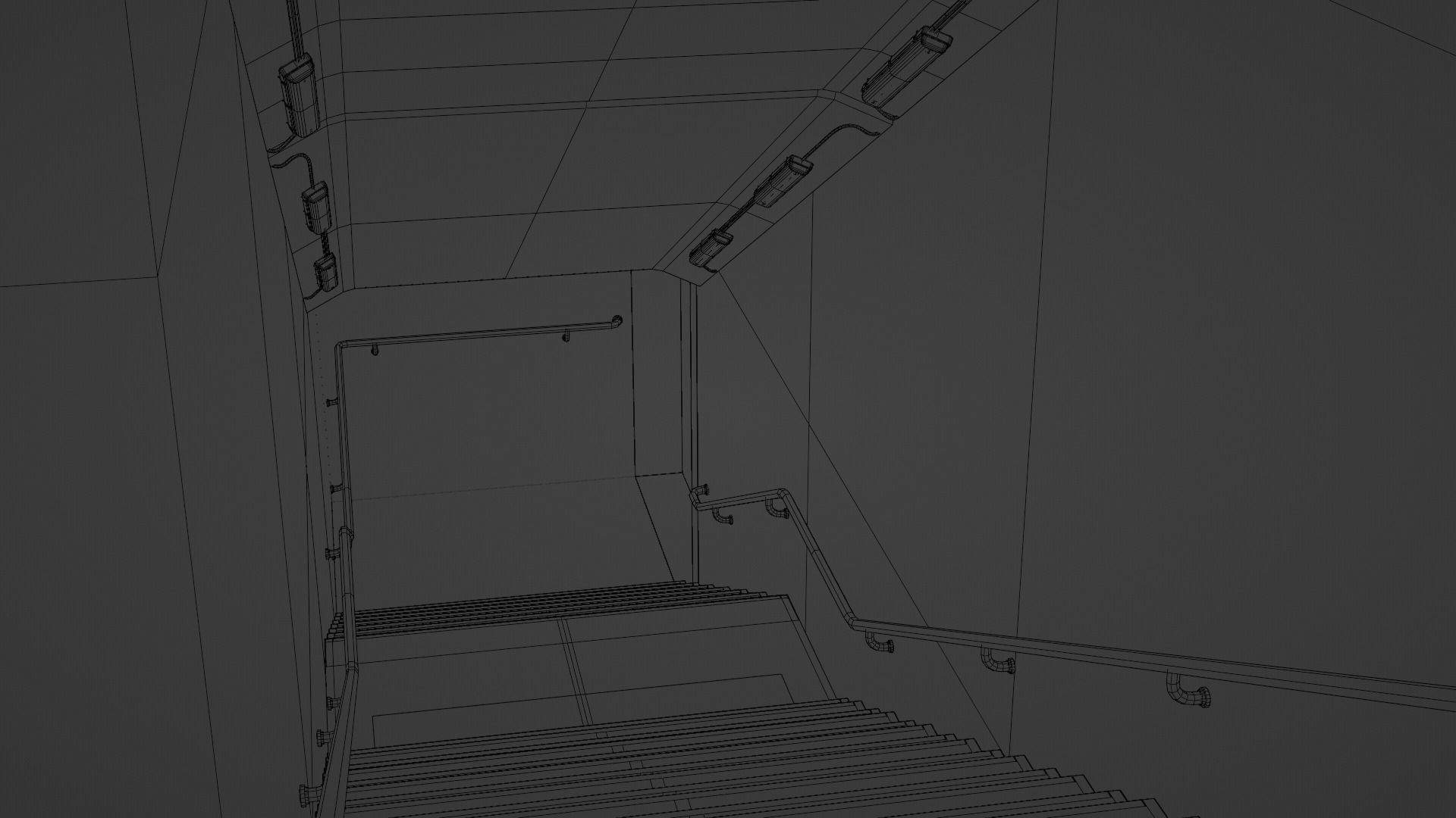 Subway Entrance Low-poly 3D model_11