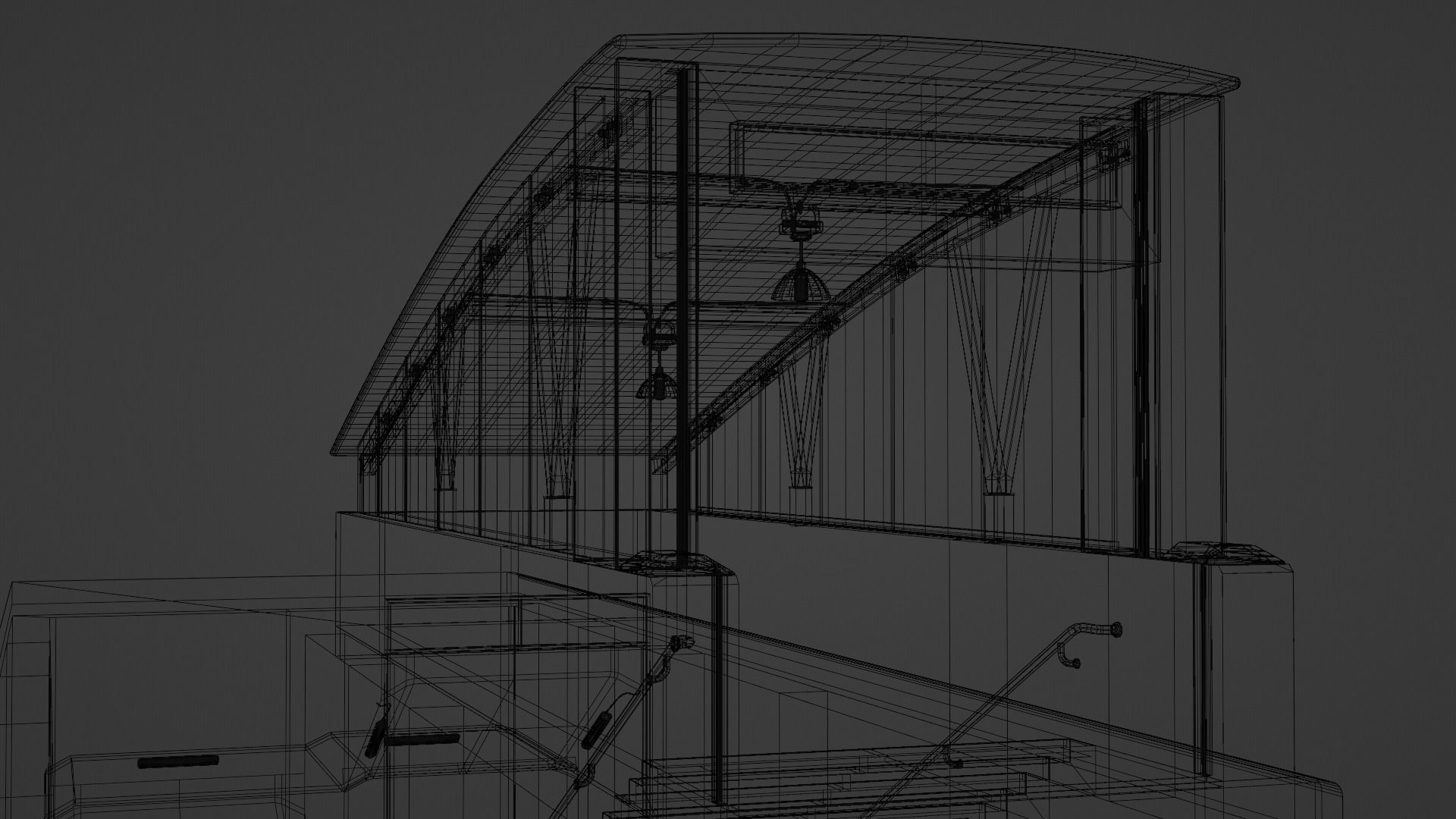 Subway Entrance Low-poly 3D model_19