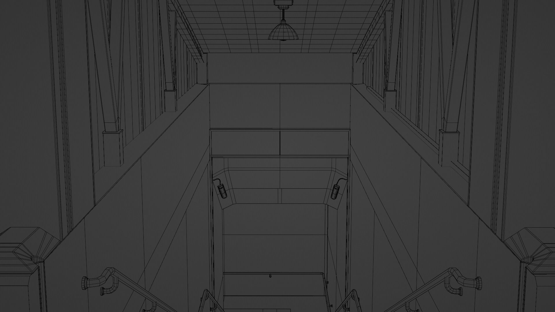 Subway Entrance Low-poly 3D model_12