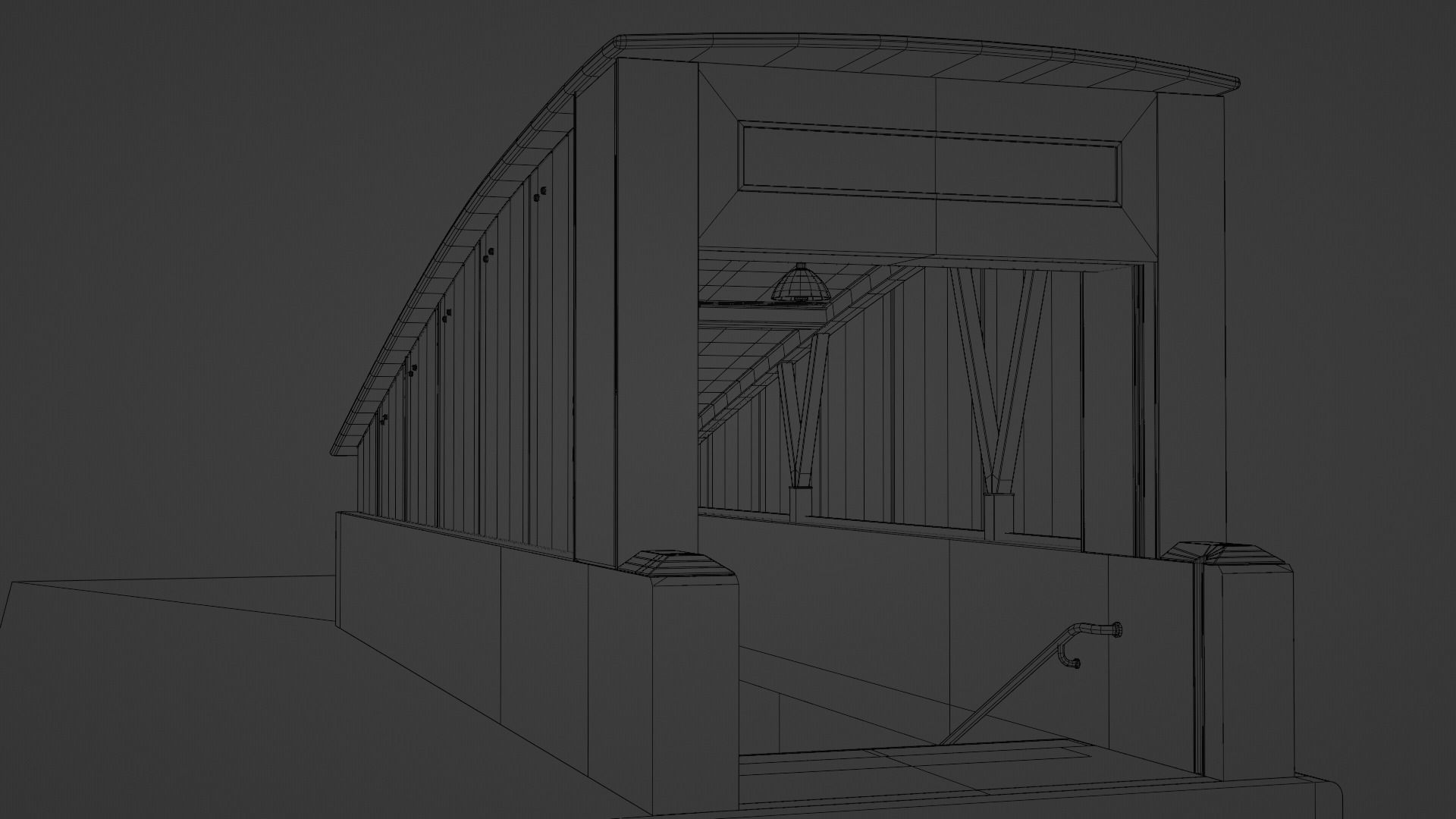 Subway Entrance Low-poly 3D model_10