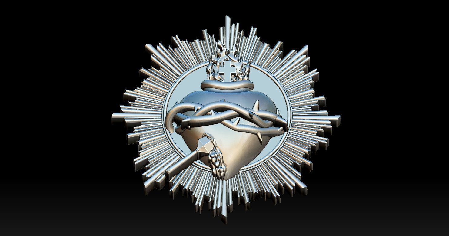 Sacred Heart of Jesus 2 3D Printed Model  3D print model_2