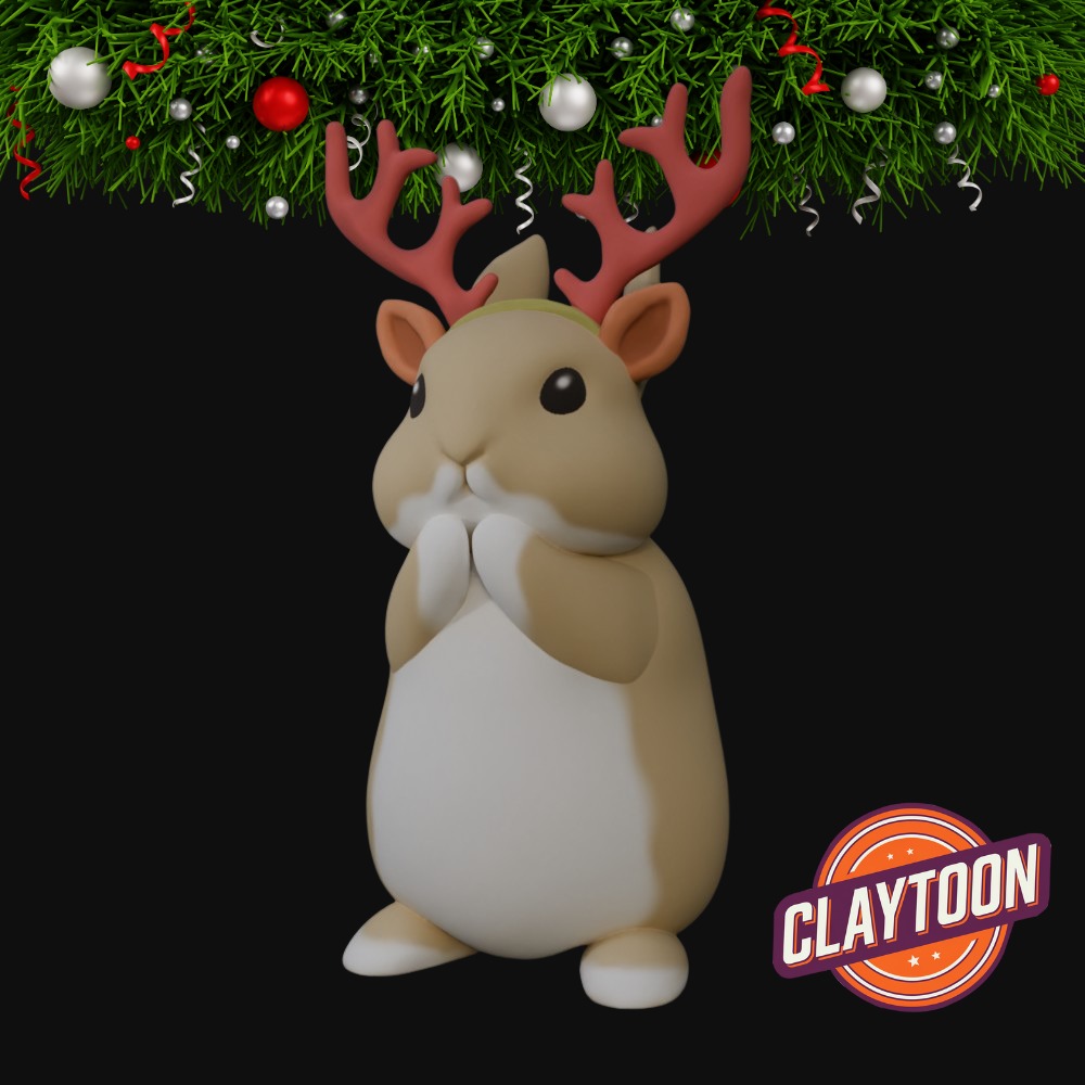 Christmas- Rudolph the Hamster 3D print model_2