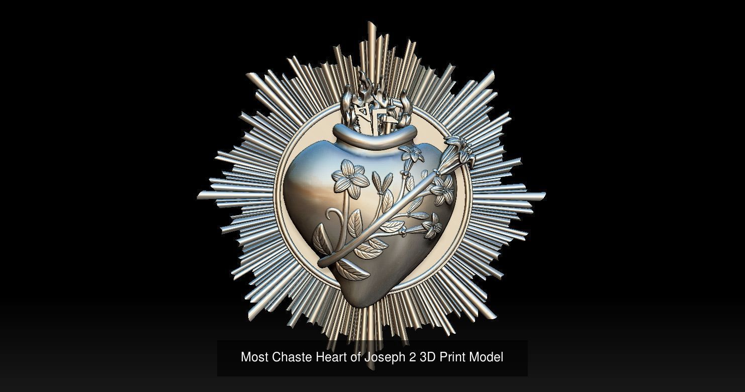 Three sacred hearts 3D print model 3D Model Collection 2 _7