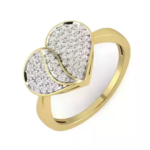 Women Diamond Ring 3dm STL  Render Details - PR-017 DIA