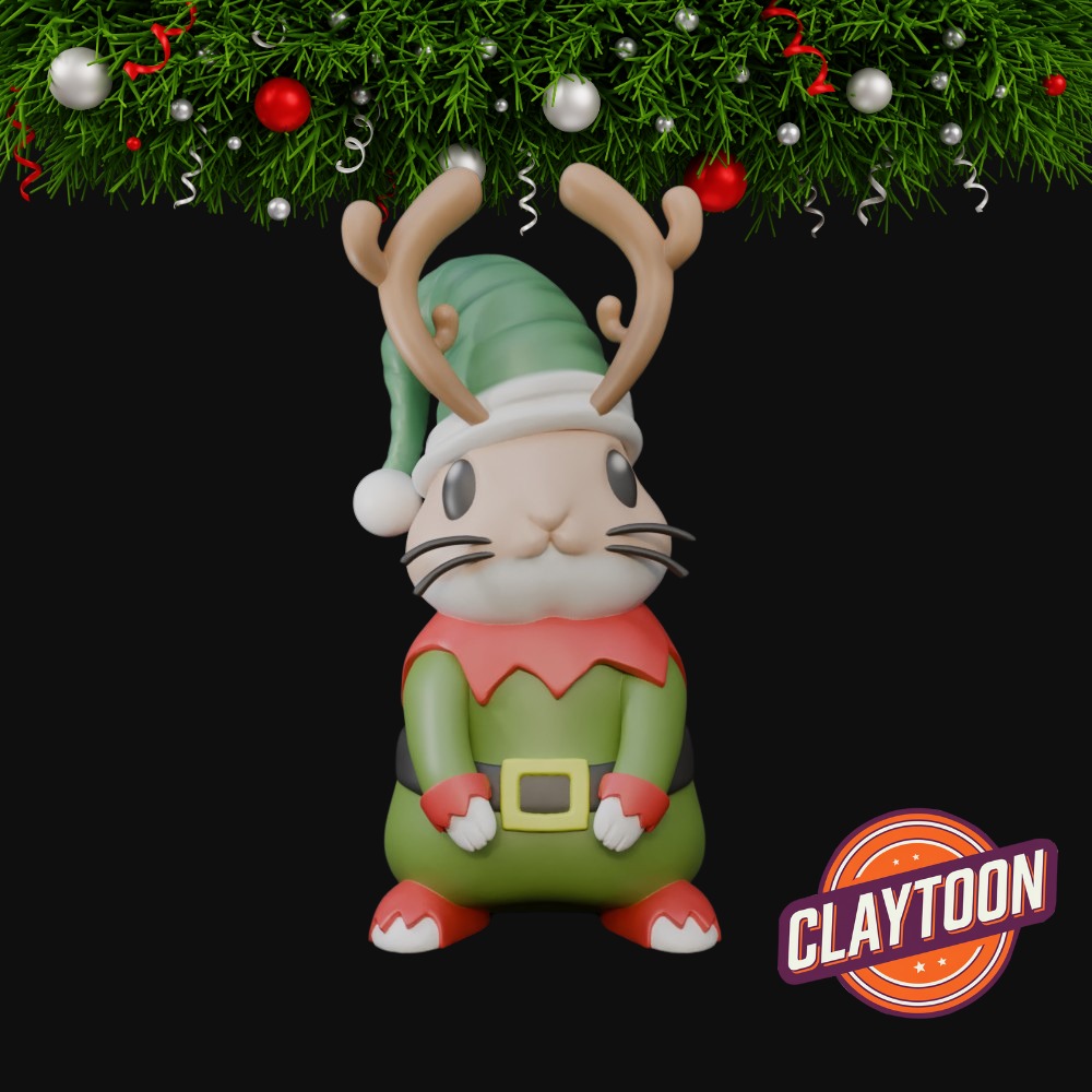  Christmas Reindeer Elf Bunny 3D print model_2