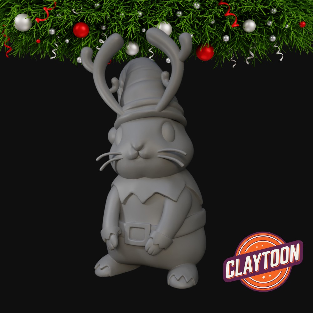  Christmas Reindeer Elf Bunny 3D print model_1