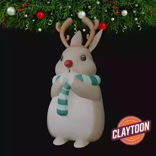 Christmas Reindeer Bunny 3D print model