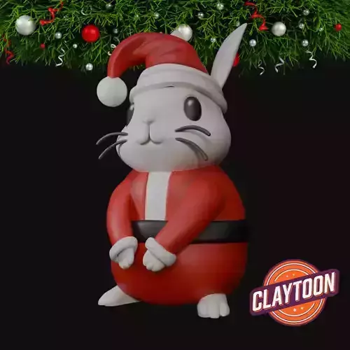 Christmas Santa Bunny 3D print model