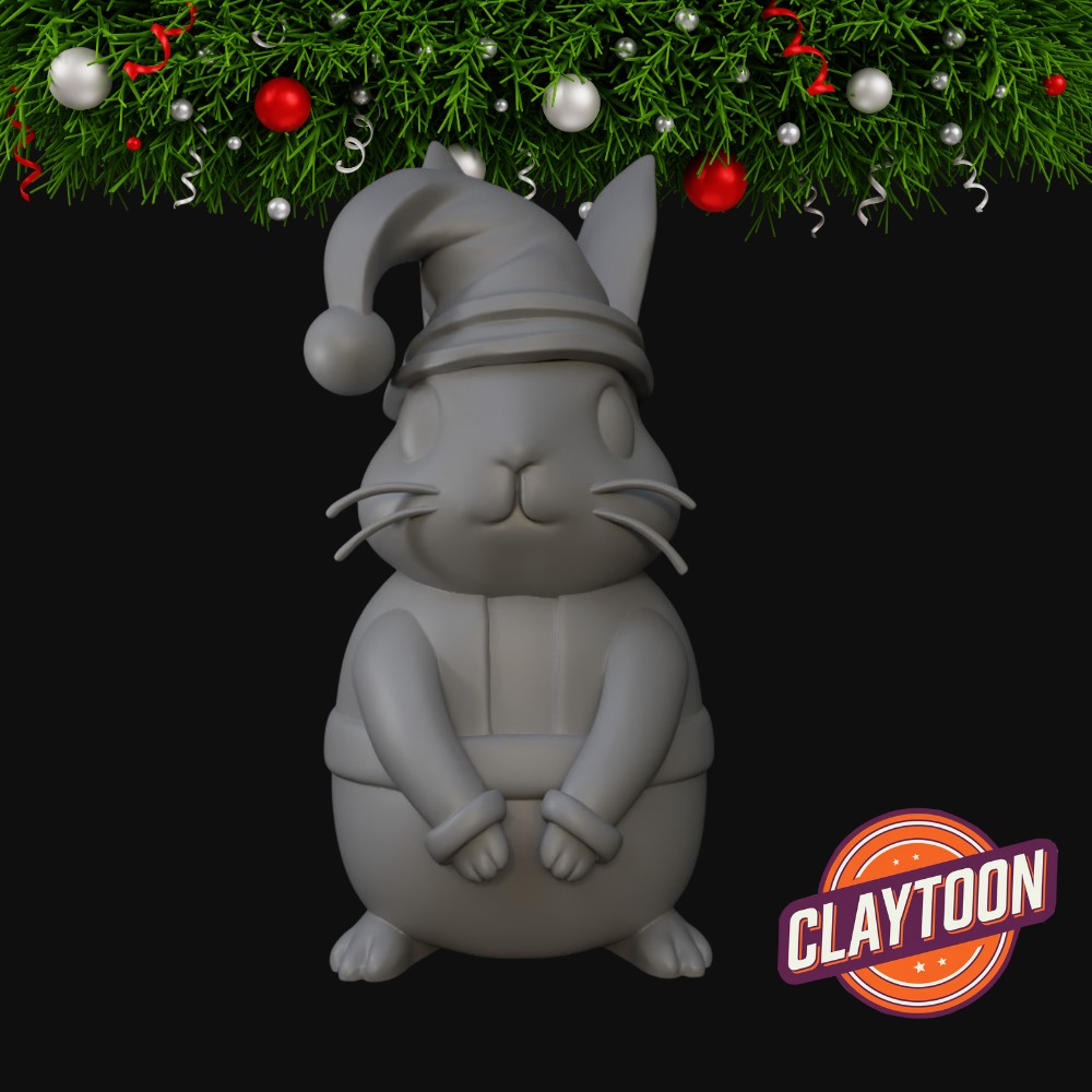 Christmas Santa Bunny 3D print model_3