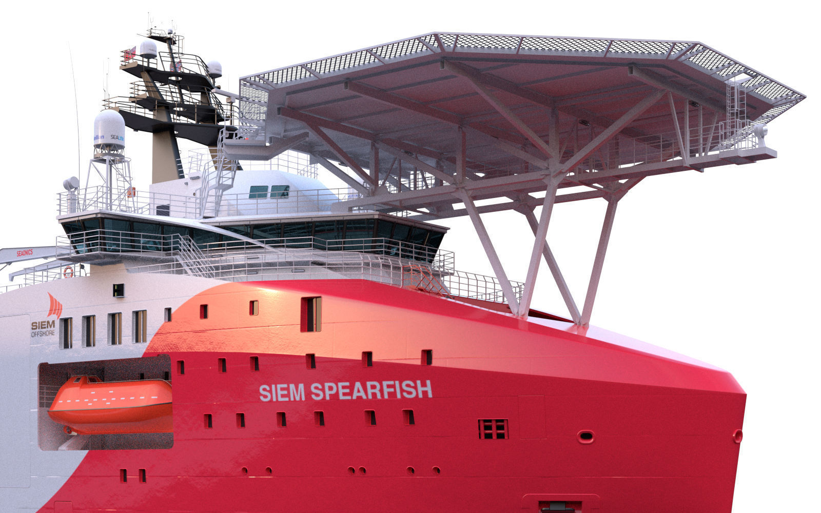 Offshore Subsea Construction Vessel OSCV Siem Stingray 3D model_9