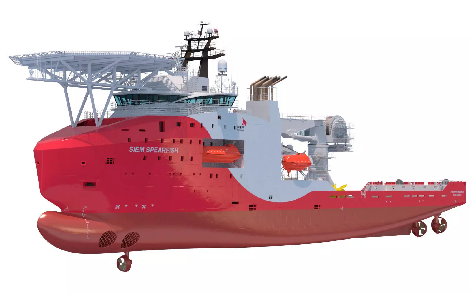 Offshore Subsea Construction Vessel OSCV Siem Stingray 3D model_0