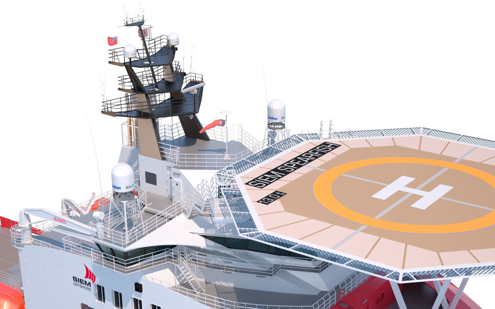 Offshore Subsea Construction Vessel OSCV Siem Stingray 3D model_13