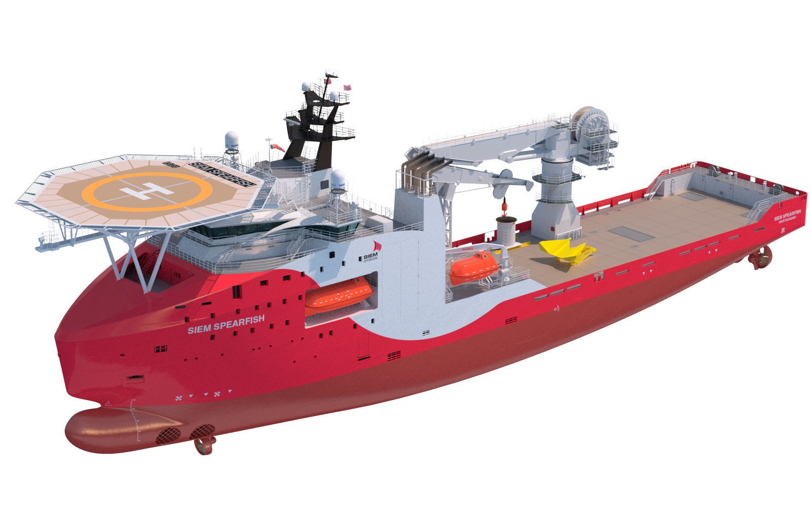 Offshore Subsea Construction Vessel OSCV Siem Stingray 3D model_5