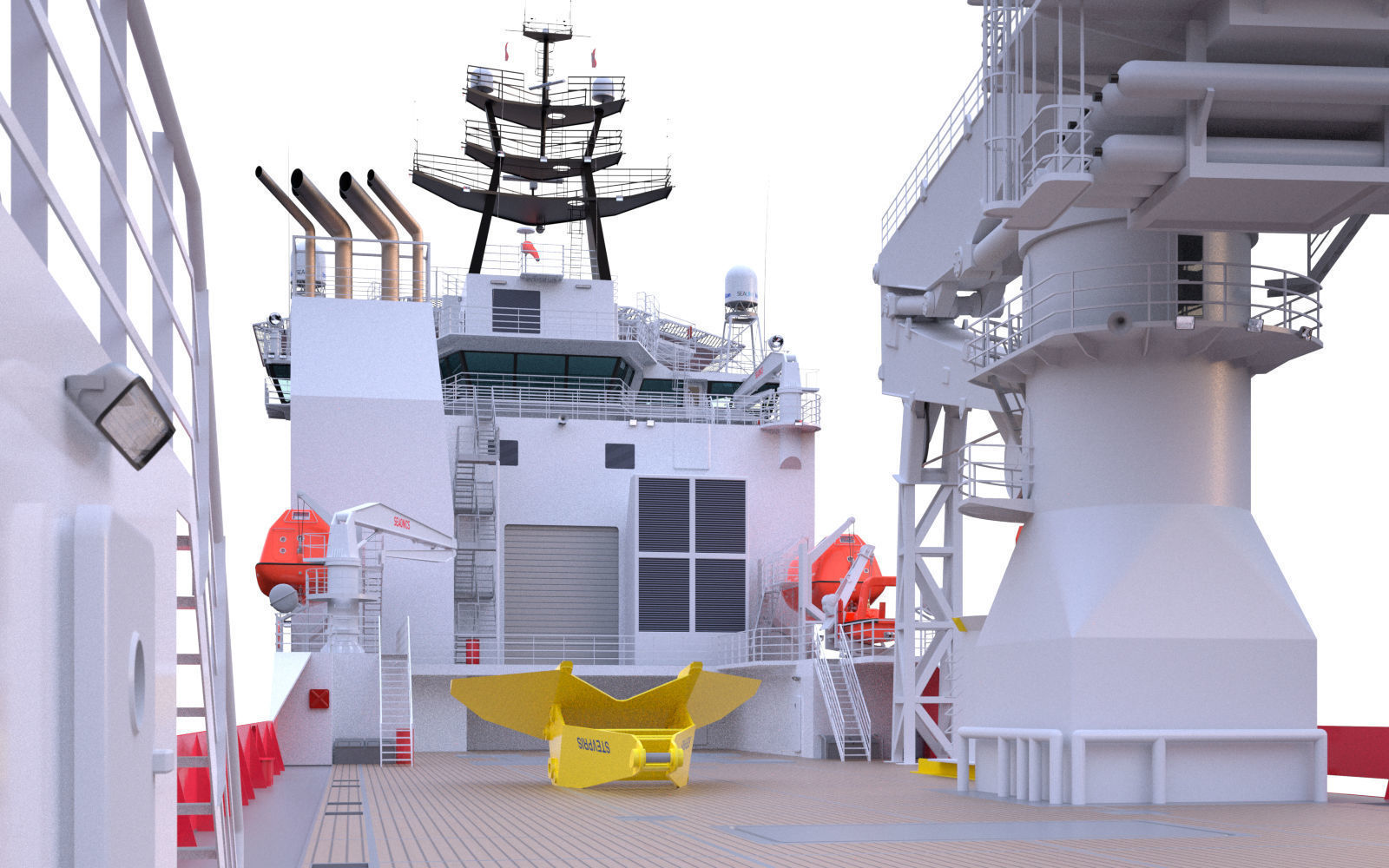 Offshore Subsea Construction Vessel OSCV Siem Stingray 3D model_12