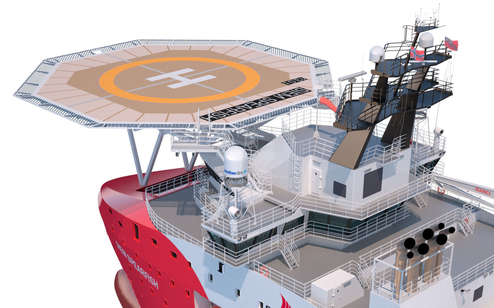 Offshore Subsea Construction Vessel OSCV Siem Stingray 3D model_14