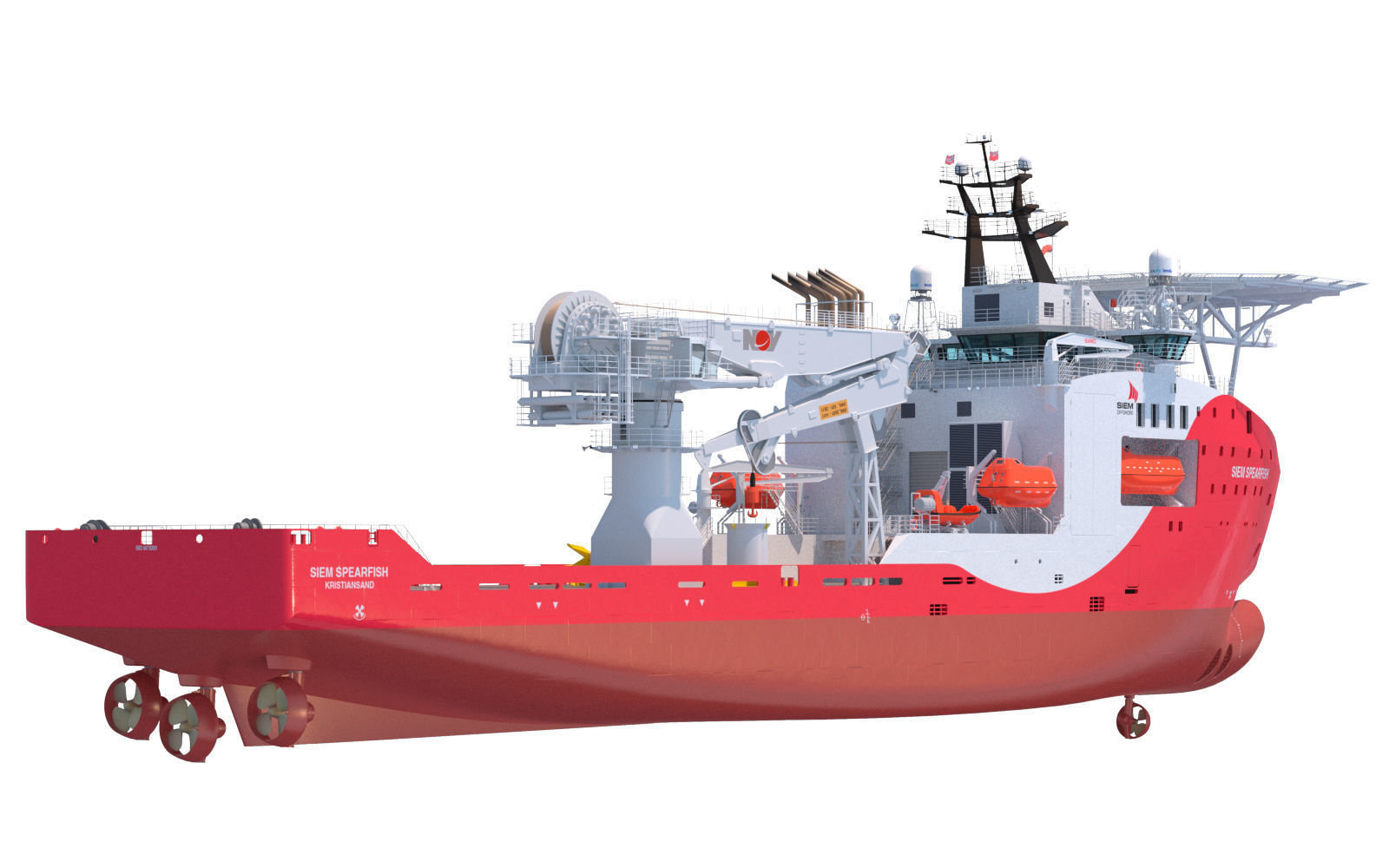 Offshore Subsea Construction Vessel OSCV Siem Stingray 3D model_3